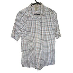 LL Bean Button Down Shirt Mens Size Large Slightly Fitted SS Pocket